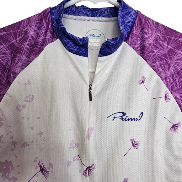 Primal Cycling Jersey Women S Purple Dandelion WIsh Bike Shirt Athletic Top - Picture 2 of 8